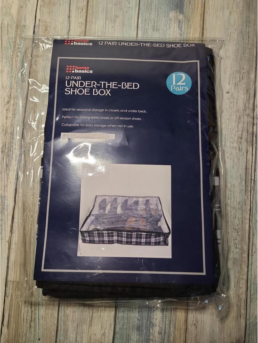 Home Basics 12 Pair Under The Bed Shoebox